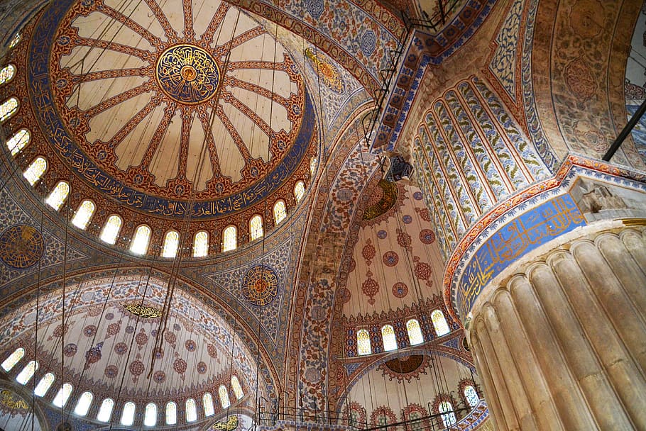 Islam, Mezquita Azul, Estambul, mezquita, arquitectura, oriente, árabe, oriental, cuentos de hadas, edificio