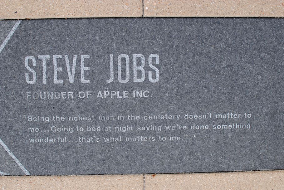steve jobs founder, apple inc, inc., text, boston, steve jobs, sayings, communication, western script, sign