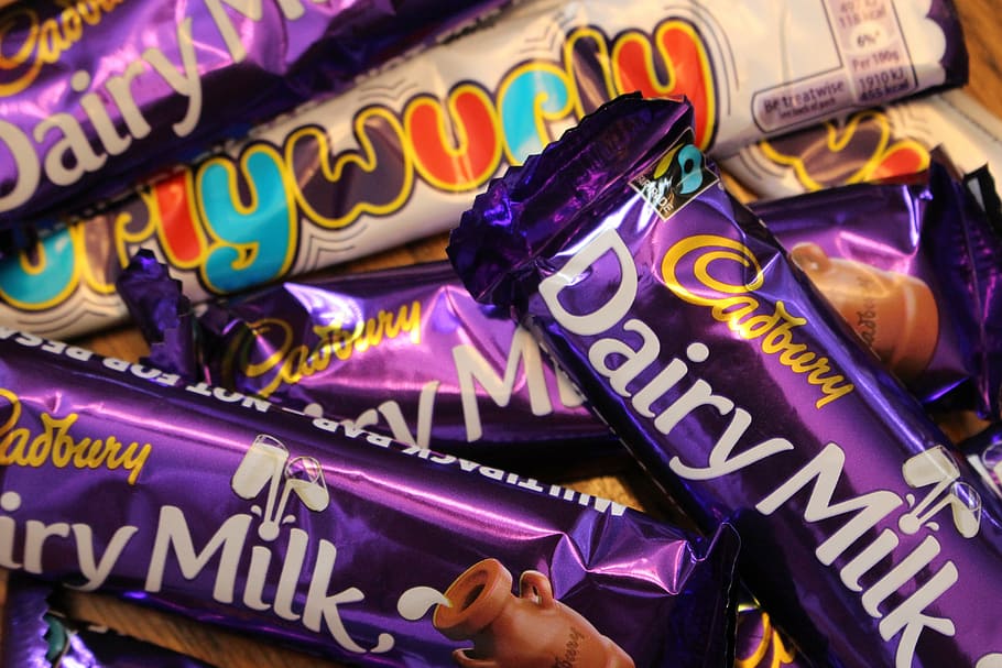 Cadbury, susu, bungkus, banyak, cokelat, batangan, Inggris, manis, manisan, mewah