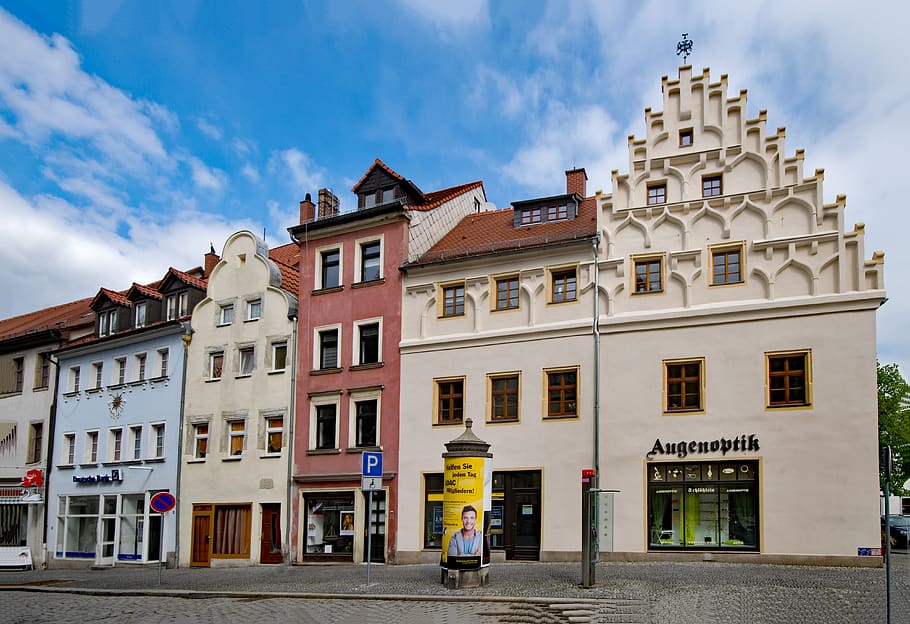 Zeitz, Saxônia-Anhalt, Alemanha, centro histórico, prédio antigo, espaço, construção, arquitetura, locais de interesse, exterior do edifício