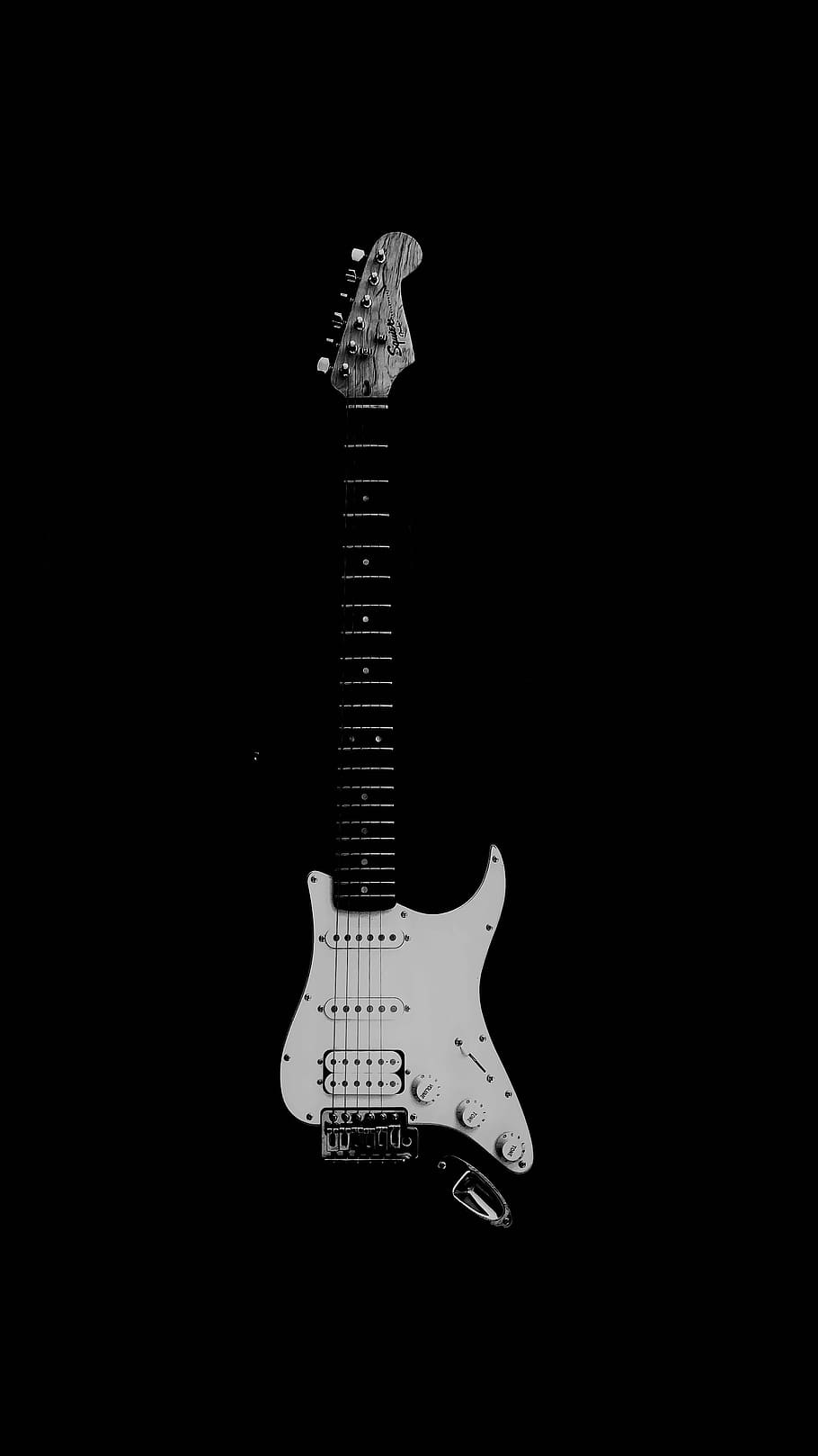 violão com corte duplo, fotografia, preto, elétrico, violão, sombrio, musical, instrumento, corda, música