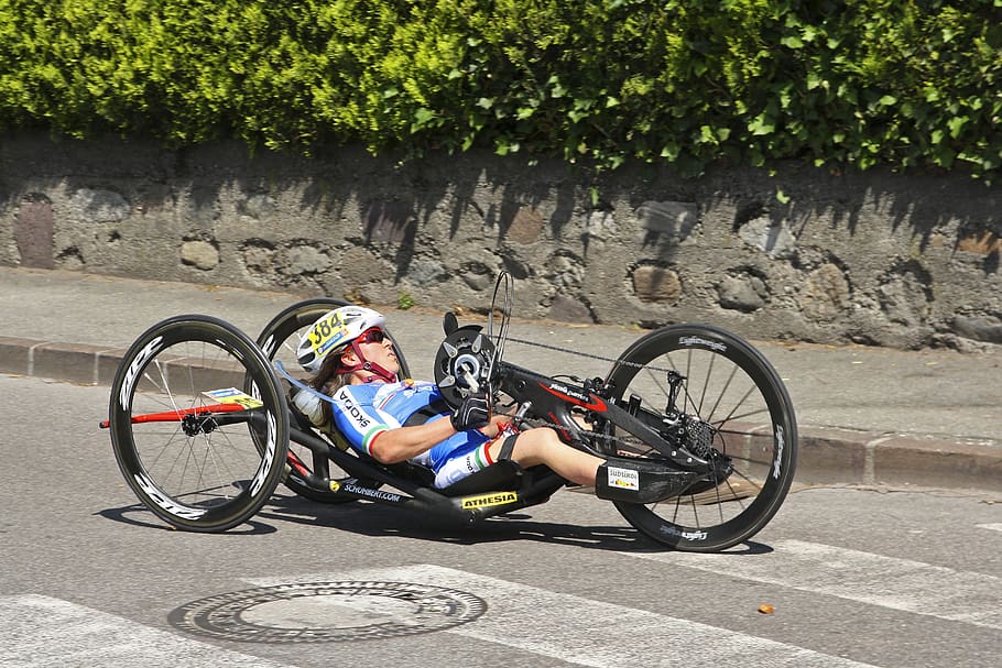 paracycling, bike, sport, disabled sports, ambition, winner, competition, disabled, handicap, victory