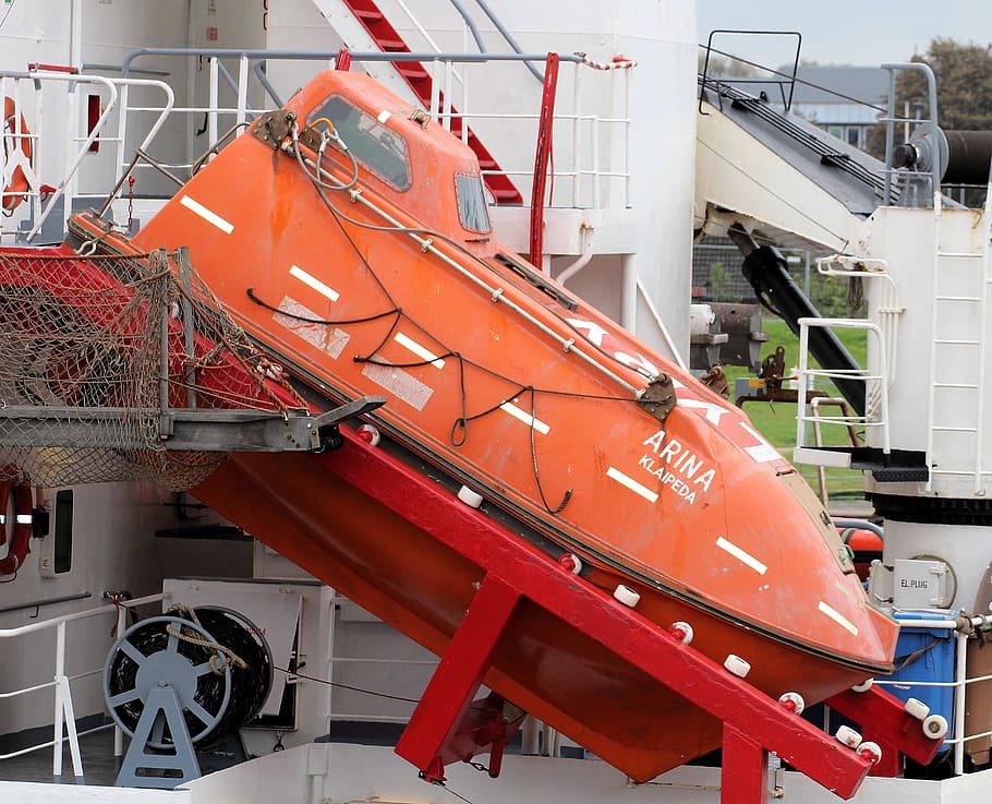 lifeboat, shipping, ship, distress, emergency, sea rescue, boat, encapsulate, floating body, rescue