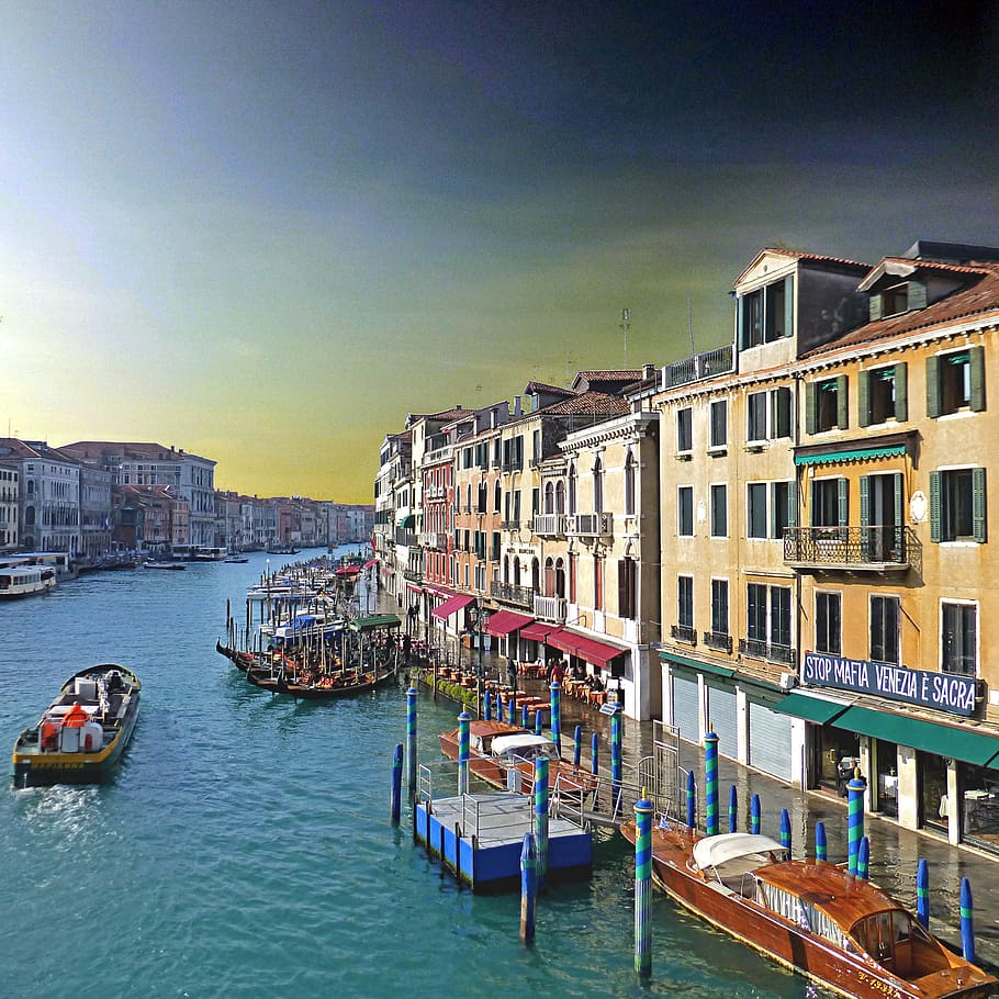 Mafia, Venezia, boat, water, houses, nautical vessel, built structure, building exterior, architecture, transportation