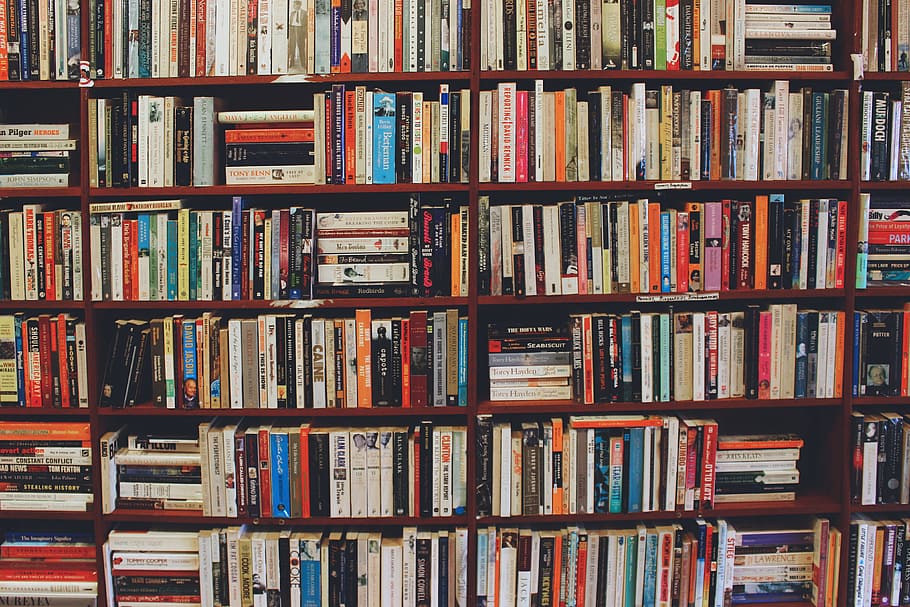 棚, ライブラリ, 本, さまざまな本, 本棚, 文学, 教育, 人物なし, 屋内, 研究
