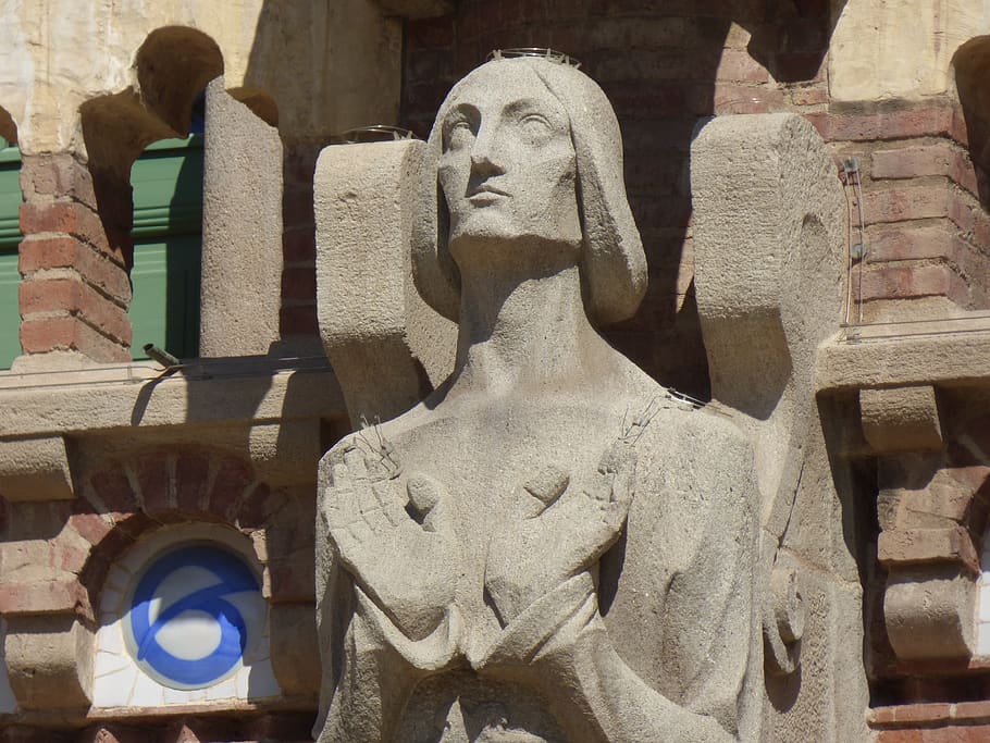 escultura, sagrada família, gaudí, arquitetura, barcelona, ​​monumento, fachada, pierre, catalunha, igreja