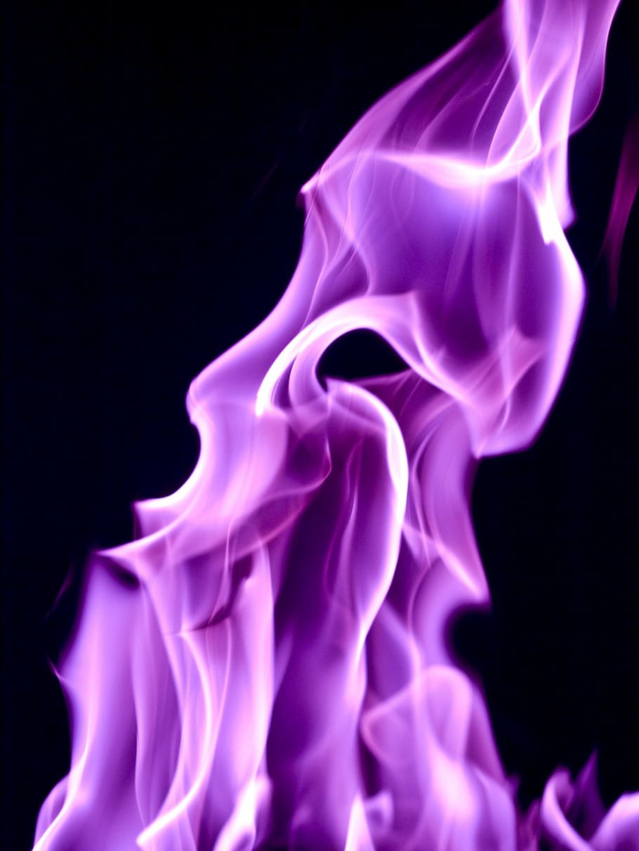 Ilustración de llama púrpura, llamas, parpadeo, fuego, quema, estudio, energía, brillante, colorido, azul