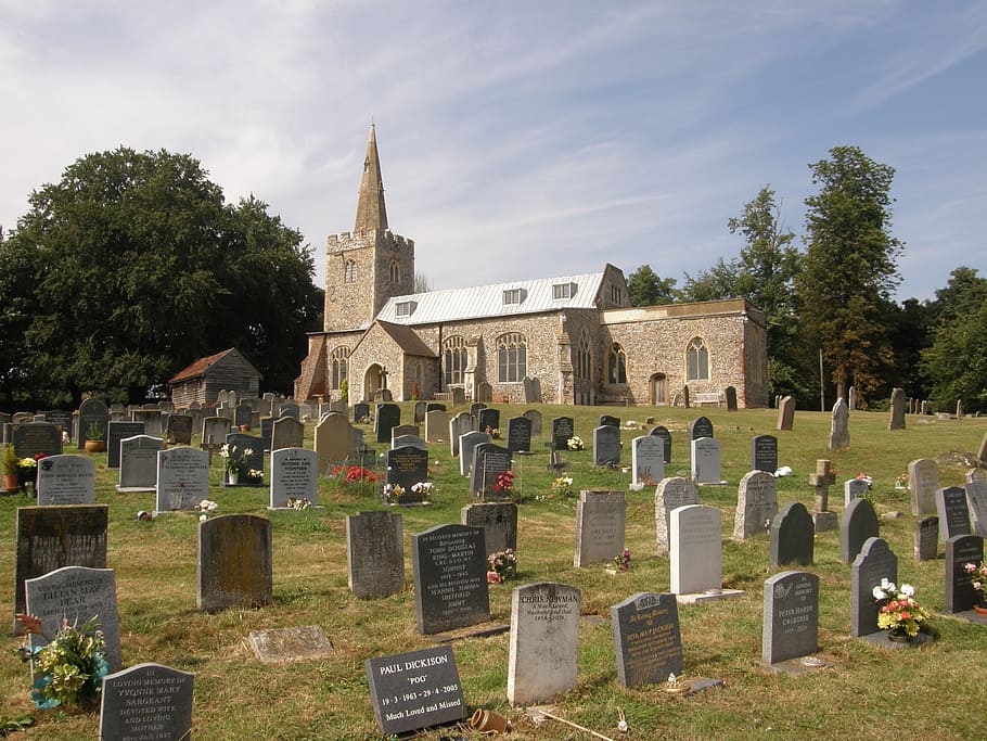 polstead church, churchyard, headstones, graveyard, cemetery, gravestone, cross, religion, religious, tombstone