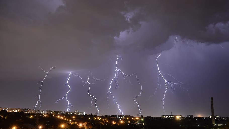 lightning, zipper, thunderstorm, night, storm, flash, city, rain, community, sky