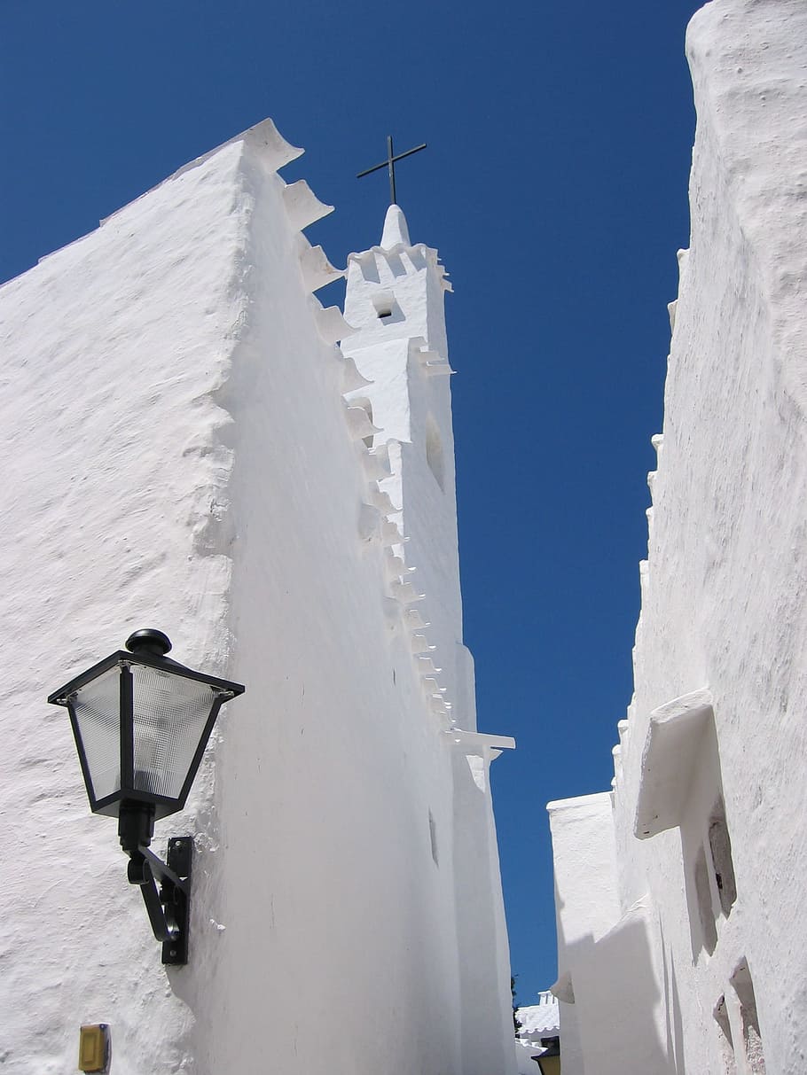 Lime, White, Contrast, bright, substantiate, building, lantern, southern europe, flair, south