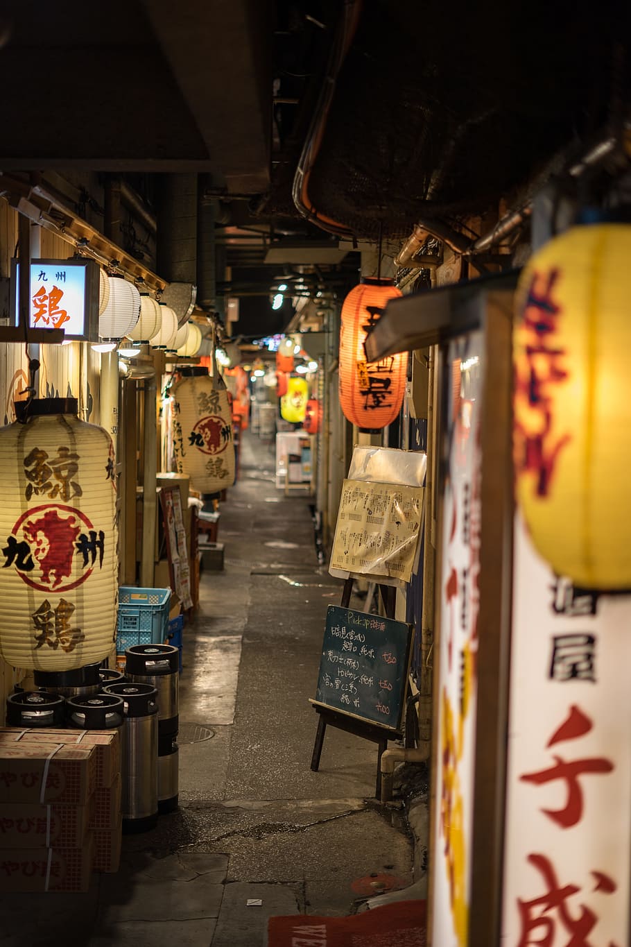 kanji, script lamps, Japan, Tokyo, Asian, Street, Chiyoda, hibiya, low light, restaurant