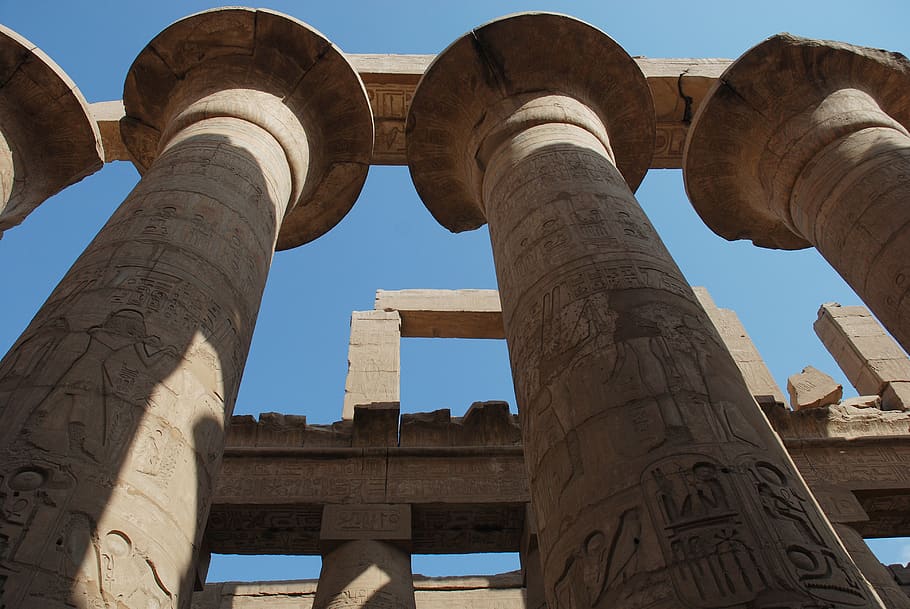 egypt, ancient, archeology, luxor, karnak, temple, monuments, columns, historical, sculpture