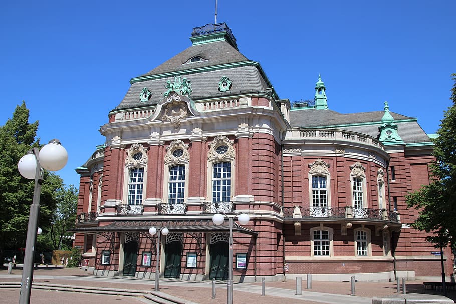 Laeiszhalle, Hamburgo, music hall, sala de conciertos, neobarroco, arquitectura, exterior del edificio, estructura construida, cielo, edificio