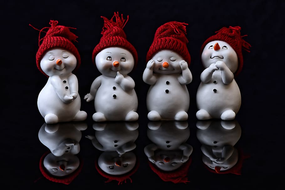 orang-orangan salju, angka, imut, musim dingin, dingin, salju, dekorasi, hari Natal, waktu Natal, lucu