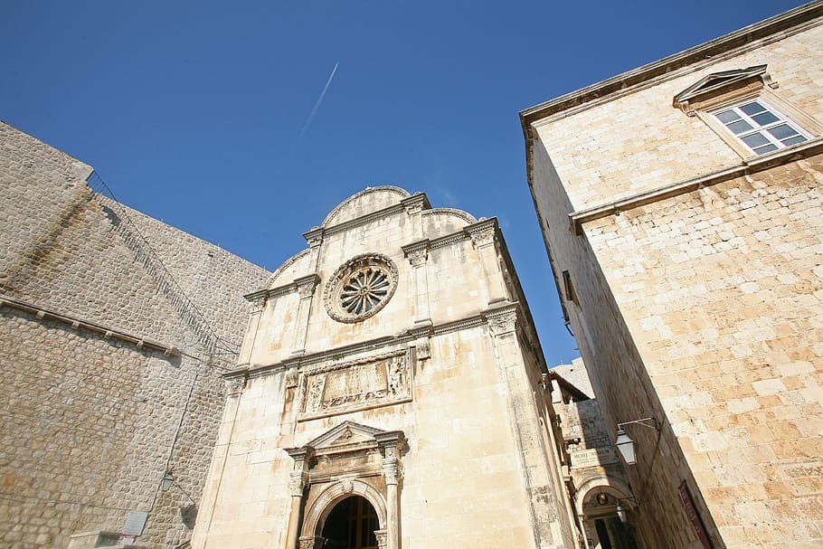 Dubrovnik, Igreja, Croácia, St, Salvador, velho, cidade, viajar, arquitetura, construção