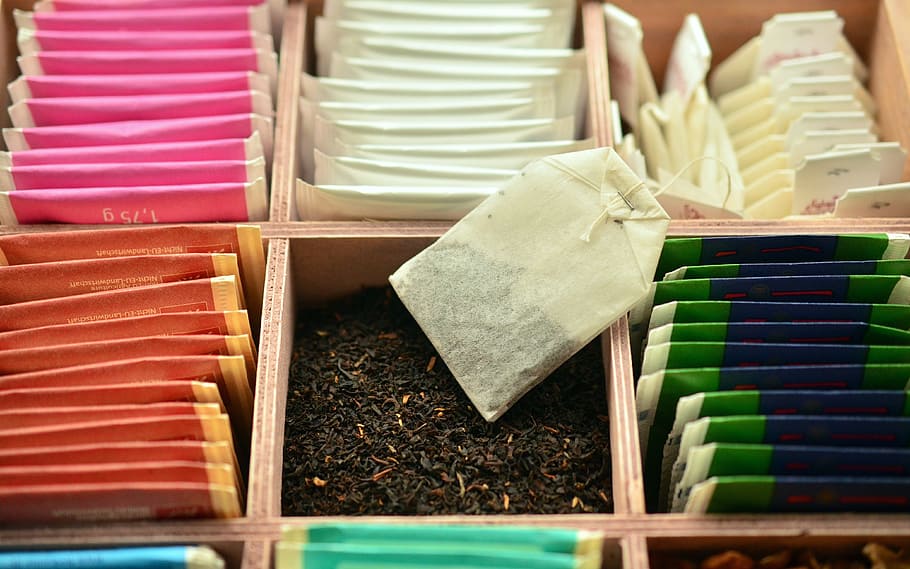 banyak sachet teh, penyelenggara, tee, kantong teh, teh, kotak teh, minum teh, minum, teh hitam, butiran teh