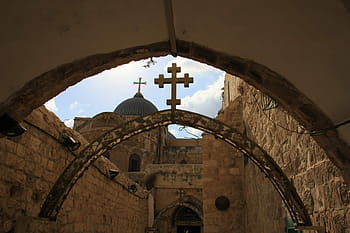 israel, cross, golgotha, hill, grief, gil, stavros, built structure, architecture, place of worship