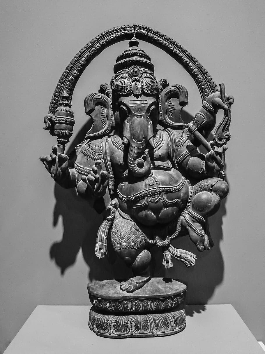 Ganesha, Ganesha figurine, representation, art and craft, sculpture, human representation, religion, creativity, statue, spirituality