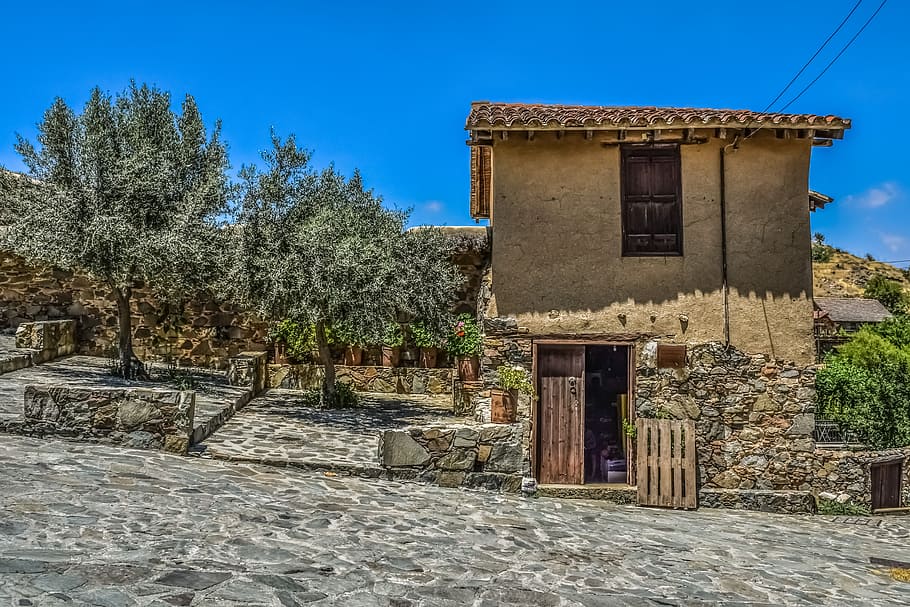 cyprus, fikardou, village, medieval, world heritage, house, old, architecture, traditional, troodhos
