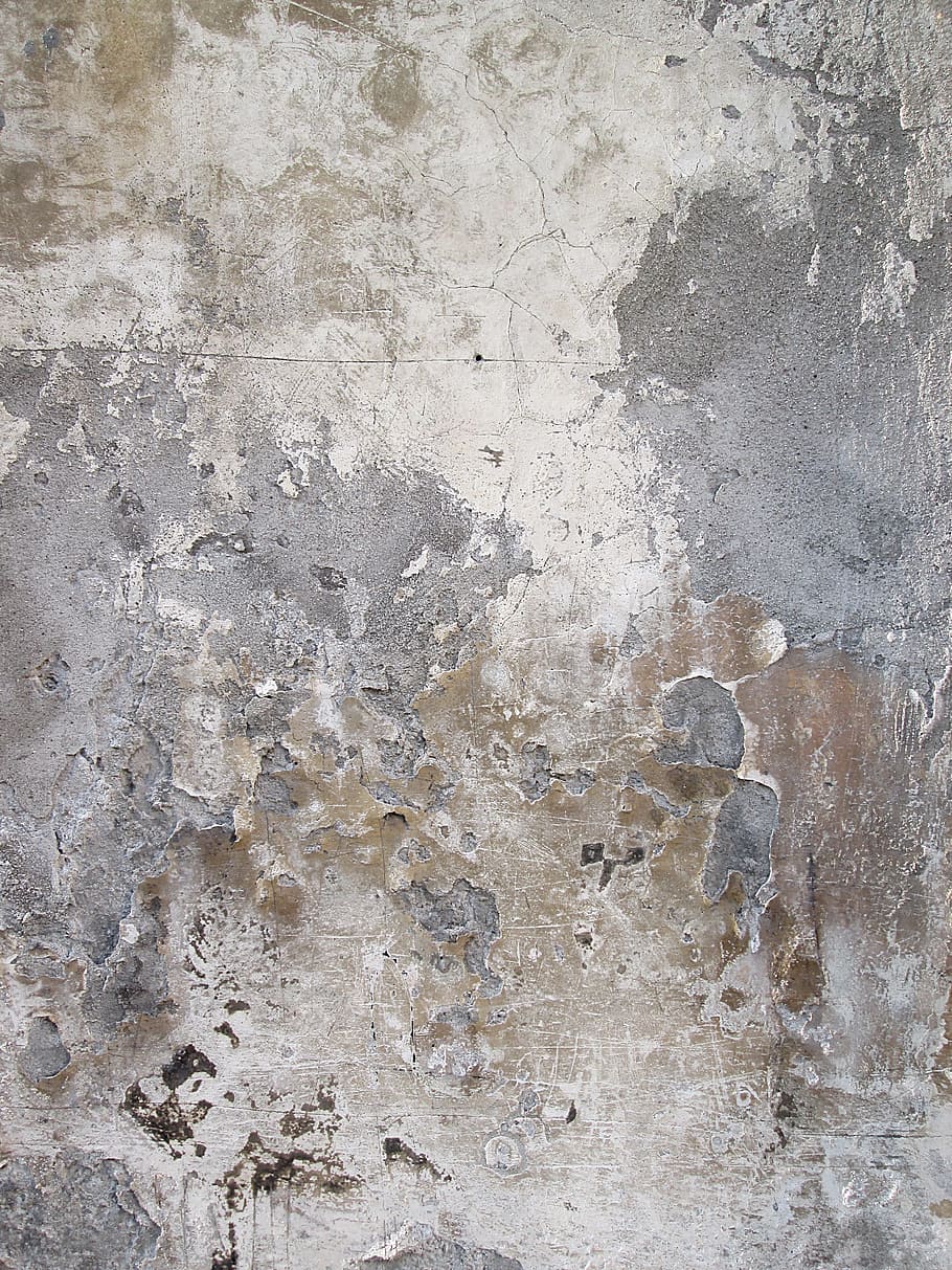 茶色, 灰色, コンクリート, 壁, テクスチャ, 背景, パターン, 傷, コンクリート壁, 石膏