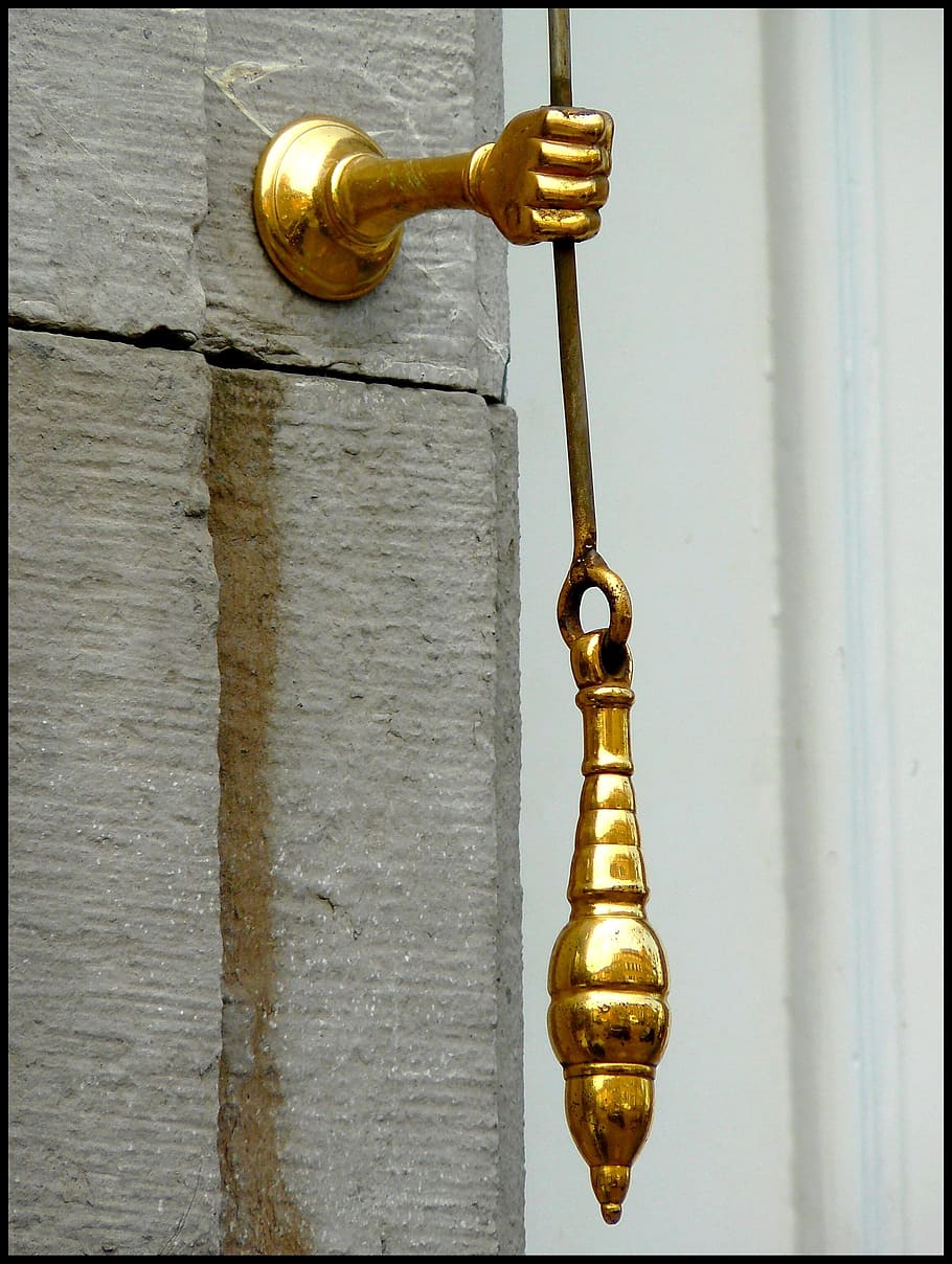 Ring The Bell, Dingdong, Old Bell, bell, detail pintu, pintu depan, nostalgia, input, pintu masuk, logam