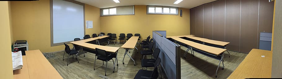 classroom, meeting room, space, seat, table, chair, business, indoors, corporate business, desk