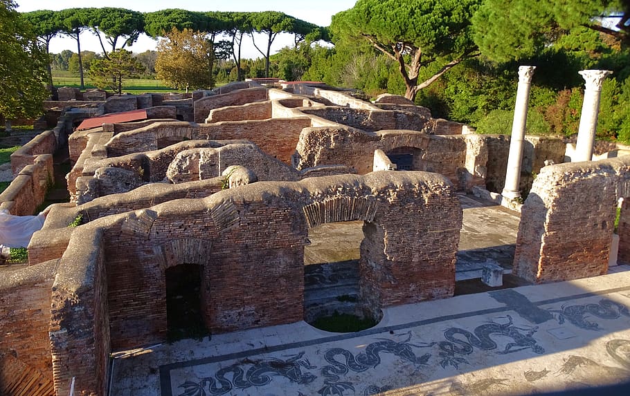 Italia, Ostia, Antica, ruinas, sitio arqueológico, tiempos antiguos, romano, históricamente, historia, piedra