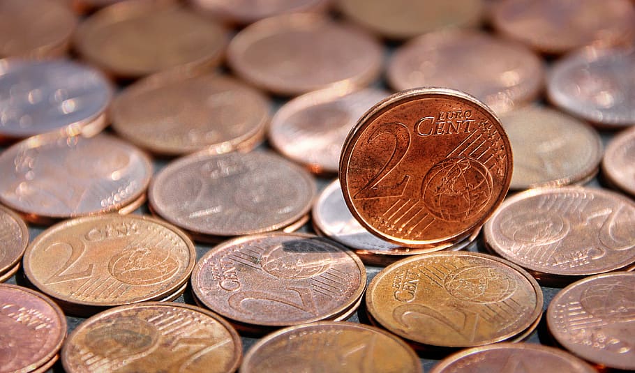 コイン, セント, マネー, 支払い, 支払い手段, 銅, ユーロ, 正貨, ユーロセント, ルーズチェンジ
