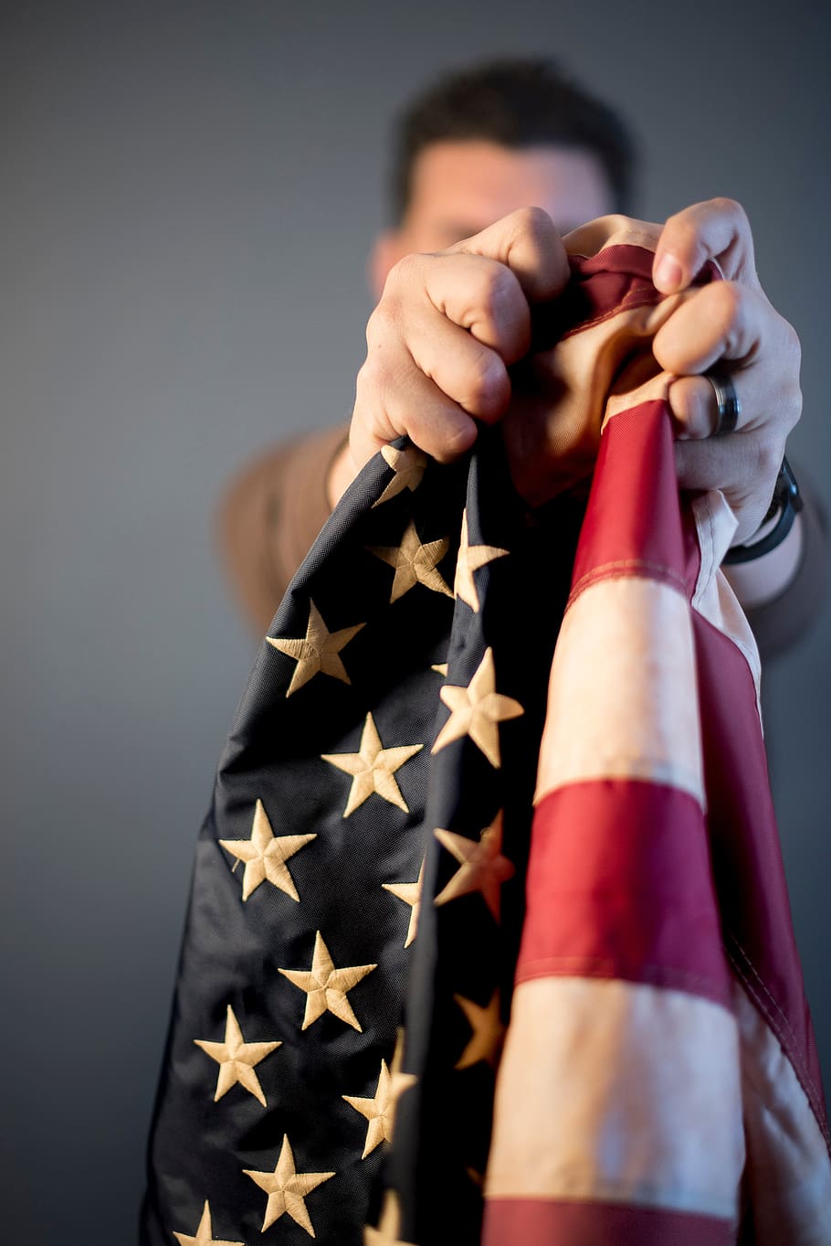 people, man, flag, us, cloth, linen, sew, star, sovereignty, country