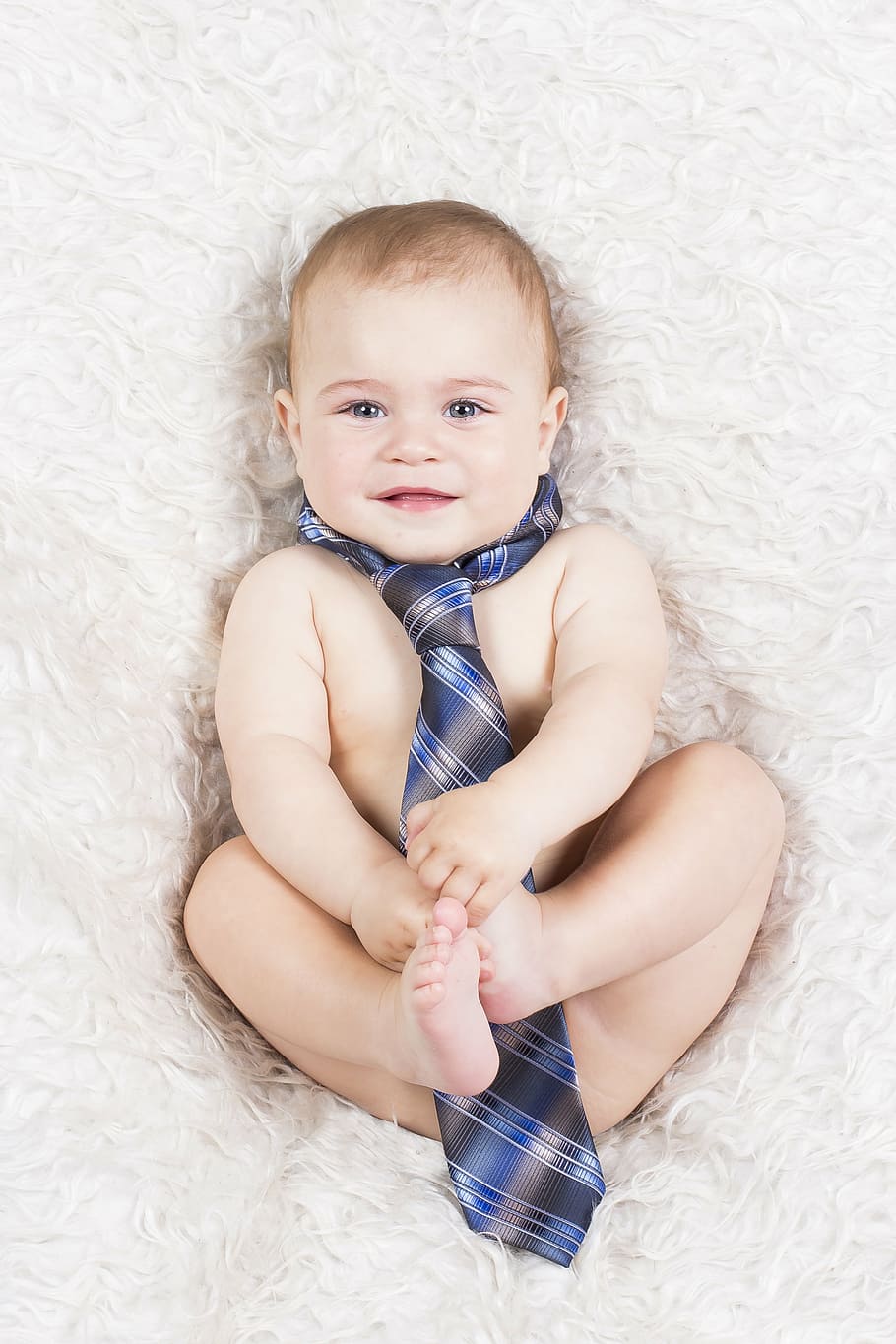bebê, vestindo, azul, gravata, criança, menino, o jovem cavalheiro, bonito, caucasiano Etnia, pequeno
