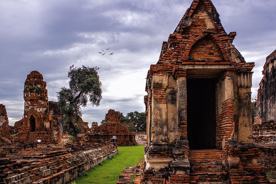 ayutthaya, ruins, thailand, history, old, culture, temple, ancient, asia, thai