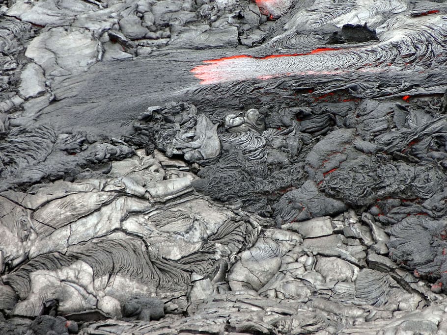 gray, white, abstract, lava, flow, volcanic, eruption, rock, natural, magma
