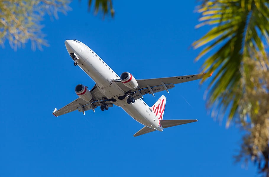 time-lapse photography, virgin, airplane, flight, plane, jet liner, air plane, virgin australia, boeing 737-800, passenger plane