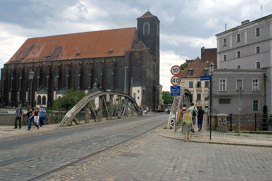 Wroclaw, Church, Historic, Old Town, historic old town, silesia, bridge, cloud - sky, building exterior, architecture