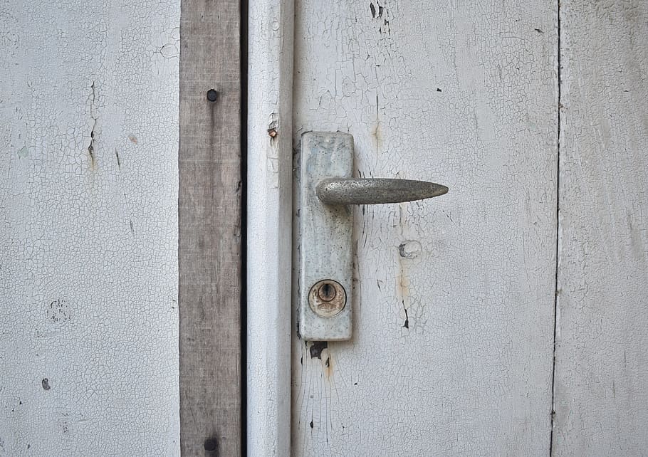manija de la puerta, puerta, manija, entrada, blanco, madera, vintage, exterior, madera - material, cerradura