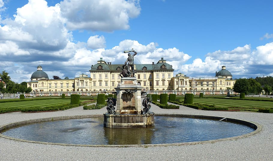 drottningholm, stockholm, sweden, palace, royal palace, castle park, monarchy, architecture, residence, historically