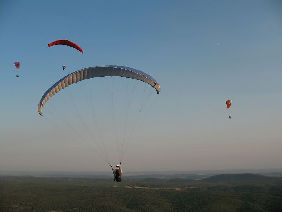 paragliding school, aircraft, flight, adventure, parachute, extreme sports, flying, paragliding, sport, leisure activity