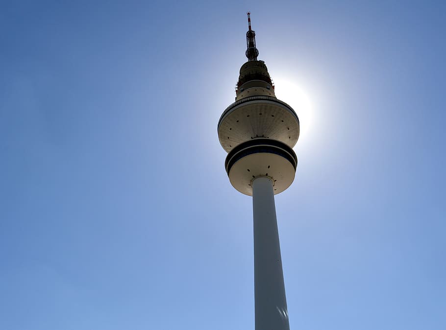 cn tower, Hamburg, Tv Tower, Architecture, Sky, city, radio tower, tower, places of interest, high