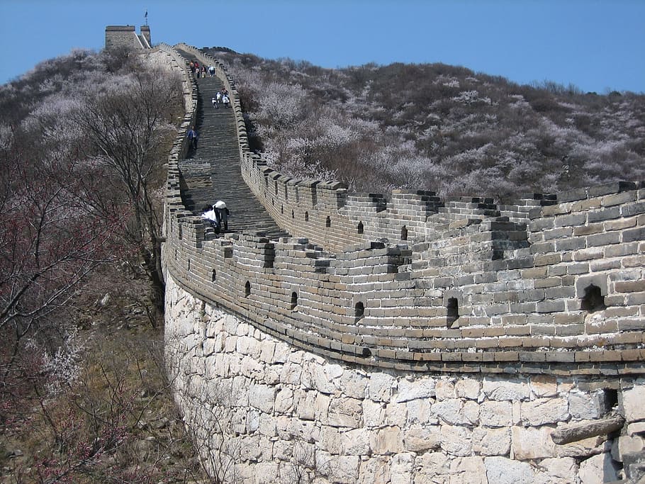 the great wall, china, hebei, history, the past, architecture, ancient, built structure, wall, tourism