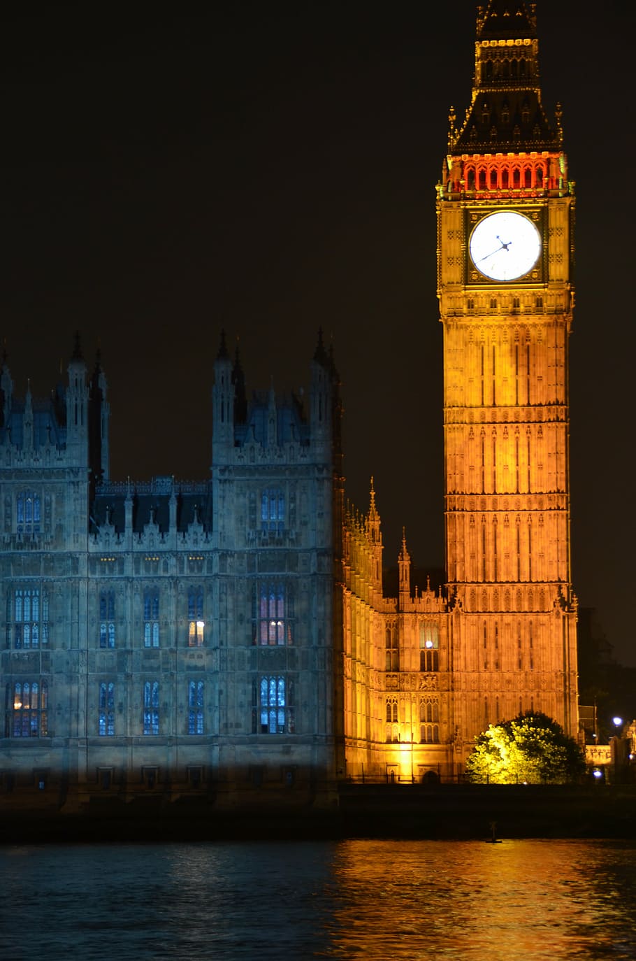 big ben, london, clock, clock tower, architecture, landmark, famous, westminster, night, evening
