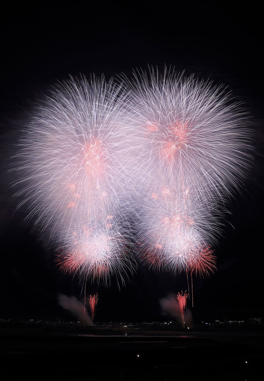 fogos de artifício, ano novo, explodir, cena, boom, comemorar, quatro de julho, coloridos, noite, fogo de artifício