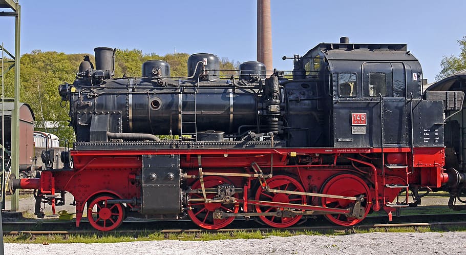 steam locomotive, elna, private railway, ble, turned off, railway museum, bochum-dahlhausen, dgeg, revision, boiler period