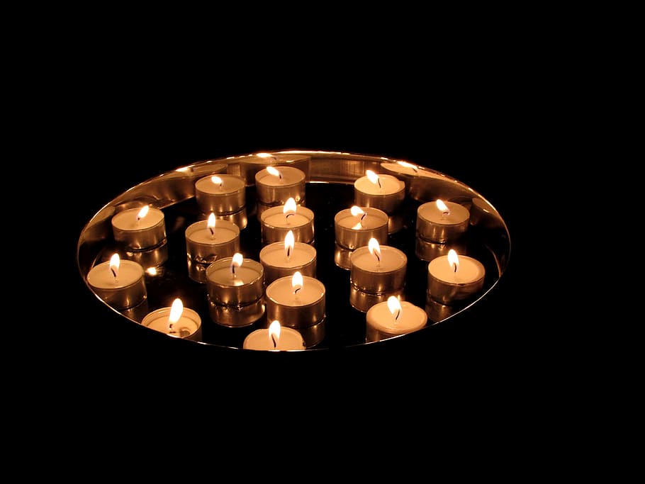 luces de té, velas, quemaduras, luces, cera, candelitas en placa, calor, llama, caliente, seguridad