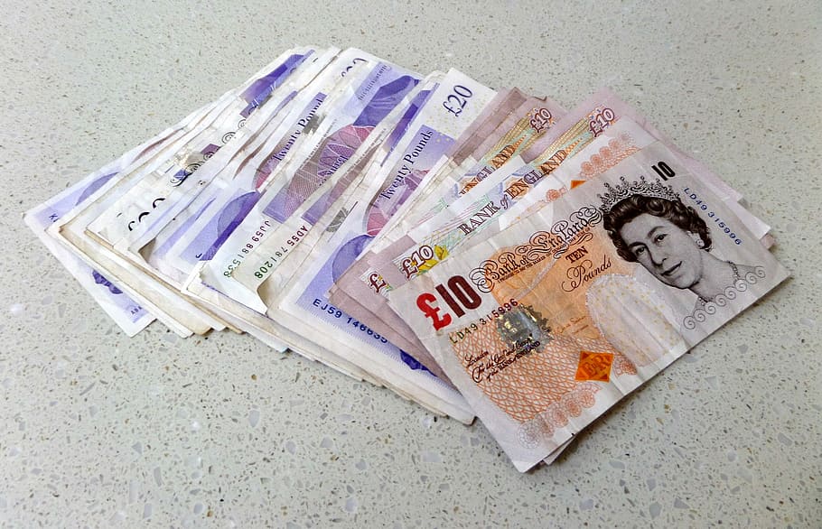 Pounds, Sterling, Cash, Money, pounds, sterling, notes, cash, money, currency, bank notes, wealth