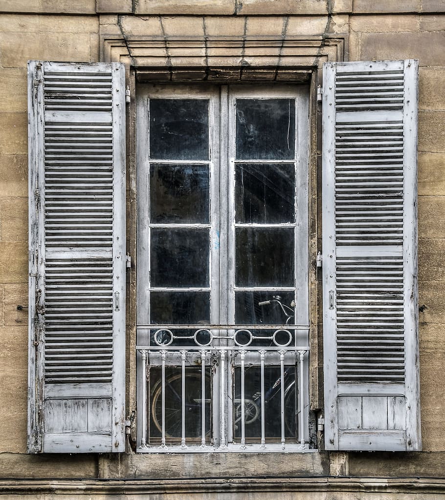ventana, viejo, panel, fachada, casa, ex, madera, estructura construida, arquitectura, exterior del edificio