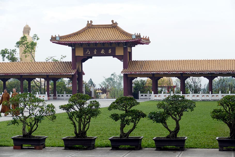 Templo, budismo, Complexo, complexo do templo, budista, religião, taiwan, kaohsiung, buda, objetivo