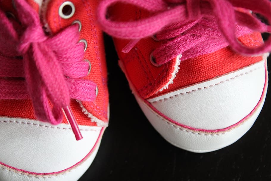 sapatos de bebê, pequeno, bebê, bonitinho, charmoso, sapatos, menina, nascimento, o nascimento de, vermelho