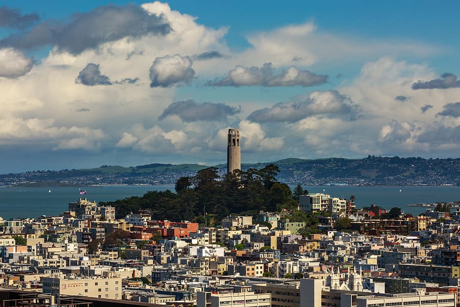 San Francisco, Clouds, Sea, Usa, Sky, blue, pacific, golden, tourism, america