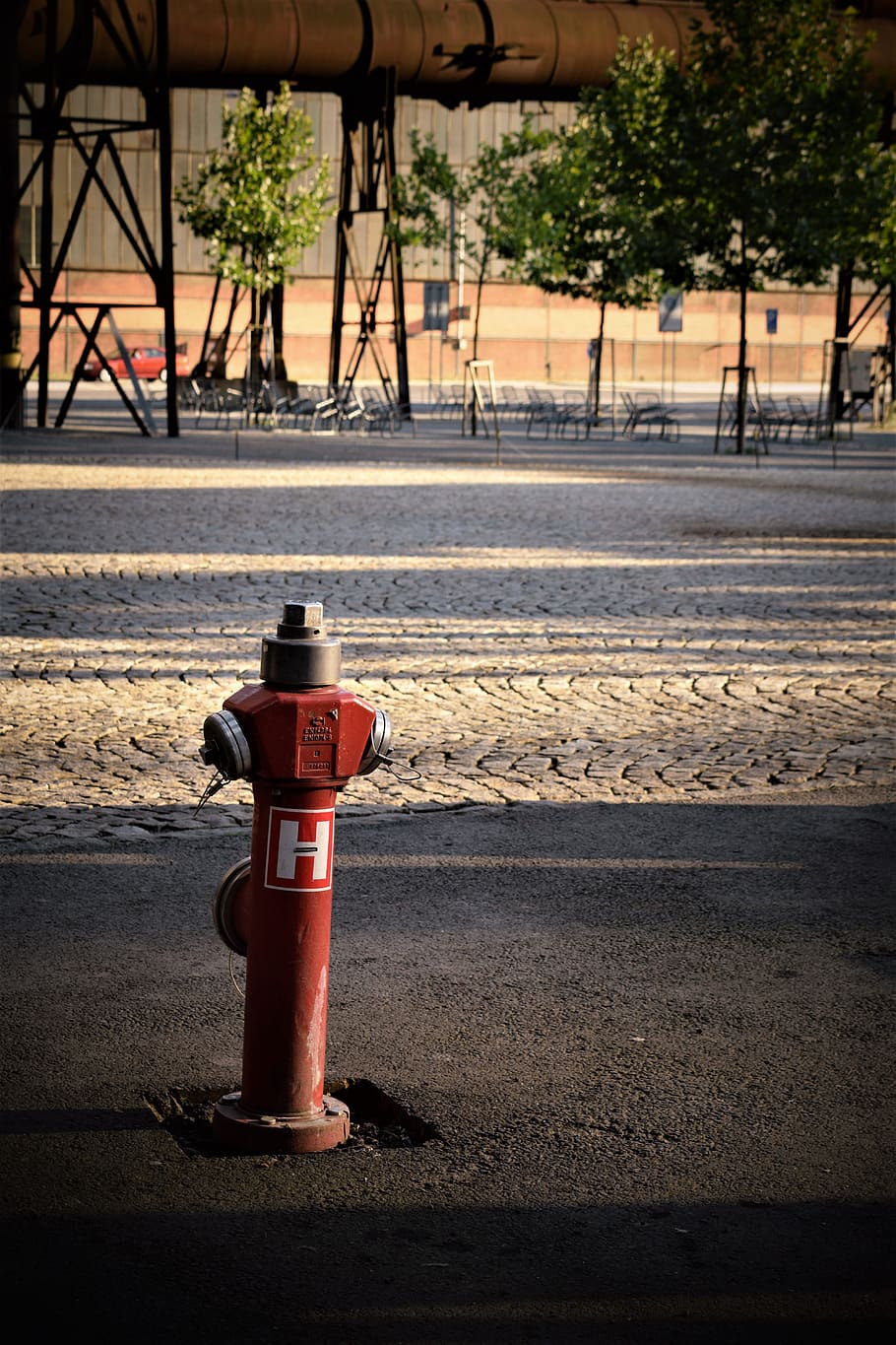 hydrant, street, paving, water, safety, security, protection, day, fire hydrant, emergency equipment