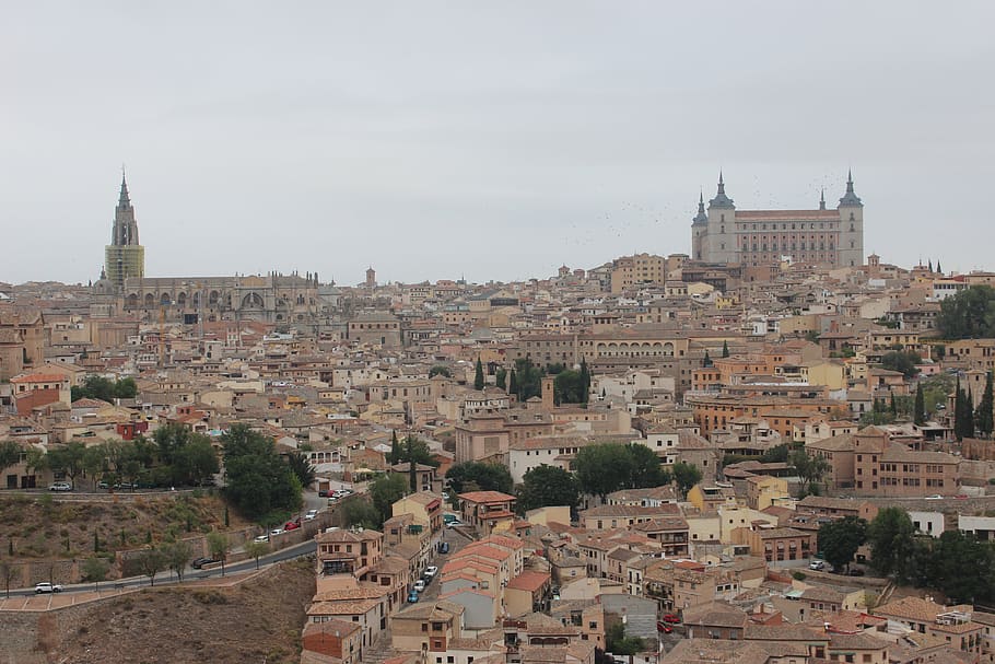 Toledo, España, ciudad, paisaje, histórico, arquitectura, exterior del edificio, estructura construida, edificio, cielo